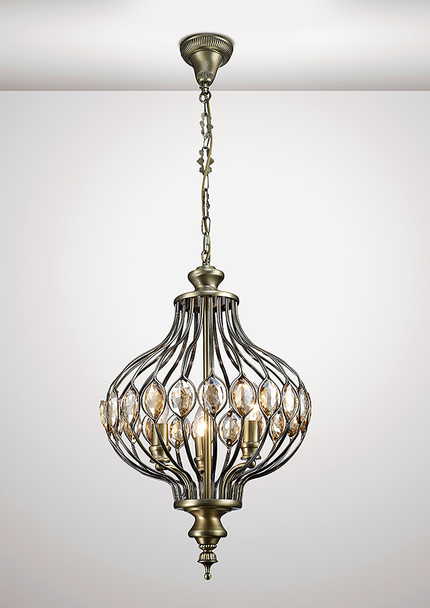 IL31571  Marisa Crystal Pendant 3 Light